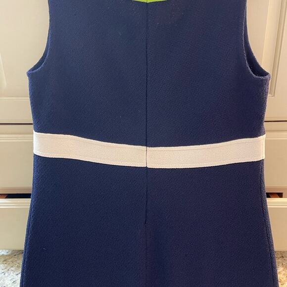 St. John Dress Santana Knit Size Medium Sheath Sleeveless Colorblock Mod Resort - Picture 9 of 12